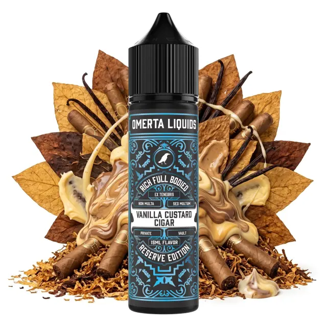 Reserve Vanilla Custard Cigar 15ml (60ml) - Omerta Flavorshots