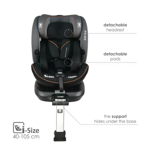 Κάθισμα Αυτοκινήτου Bebe Stars i-Apex i-Size 360° Grey 916-186 2