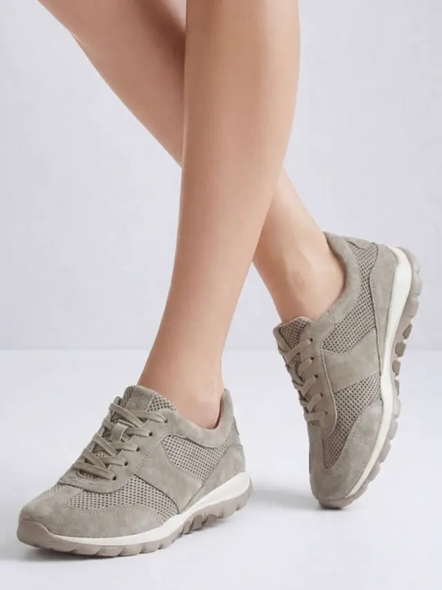 Gabor Sneakers Γυναικείο ύφασμα/δέρμα Nubuck Πράσινο GAB/66966 34-SALVIA 2