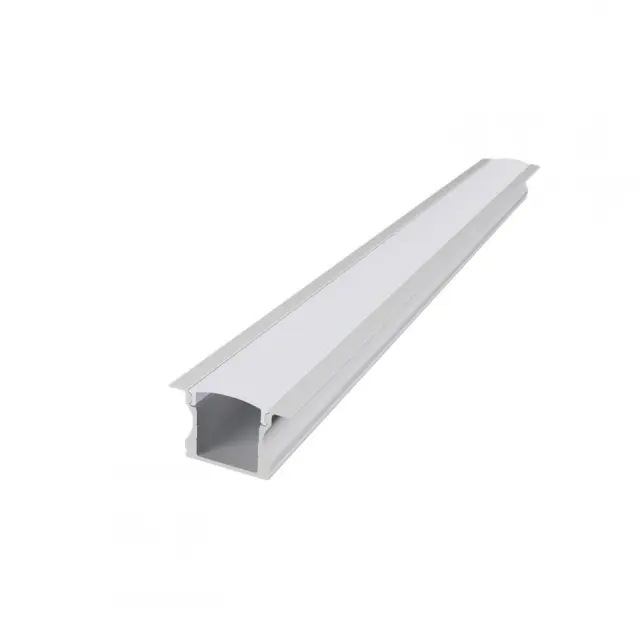 Aca Light HAZEL ΠΡΟΦΙΛ ΑΛΟΥΜΙΝΙΟΥ P115U ΛΕΥΚΟ ME ΟΠΑΛ PC ΚΑΛΥΜΜΑ 2m/pc