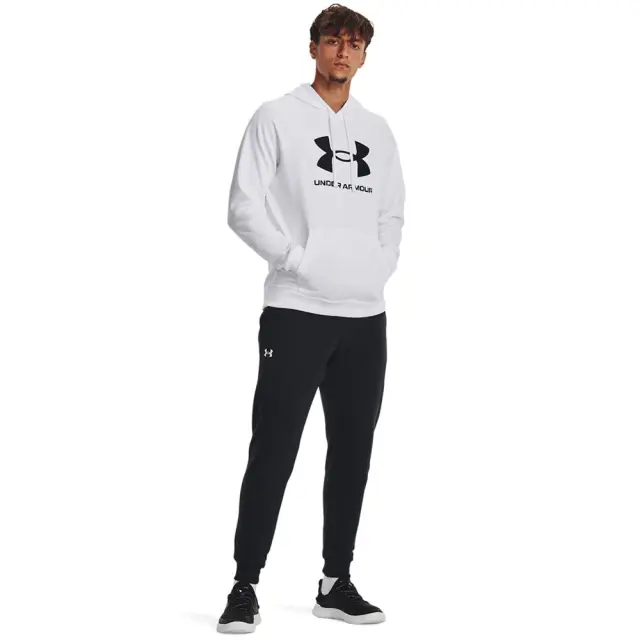 Under Armour Fleece Logo Hoodie (1379758-100) - Λευκό - XXL 3