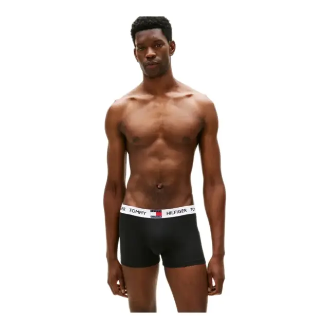 Tommy Hilfiger Ανδρικό Boxer Heritage Logo Waistband - Τριπλό Πακέτο, Χρώμα Μαύρο-Μαύρο-Μαύρο 2