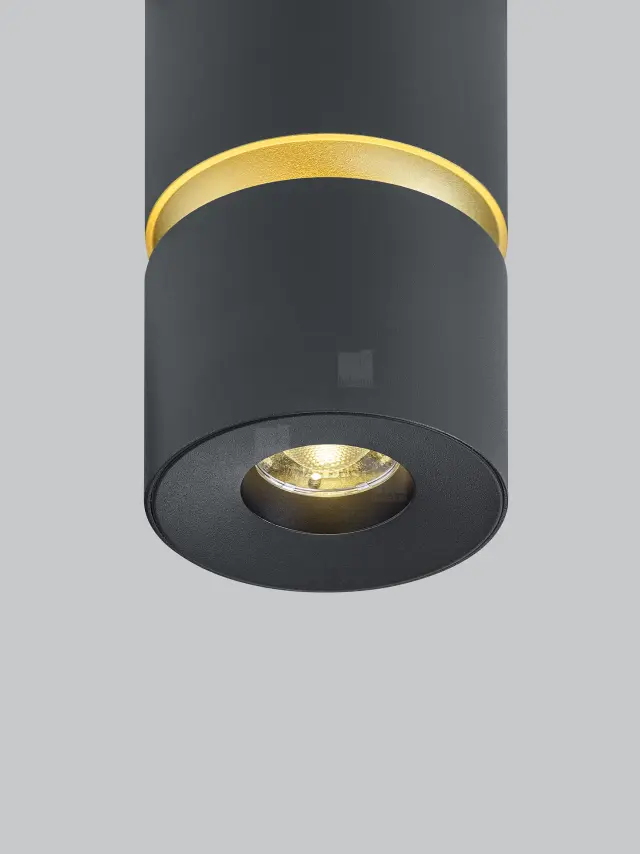 ROK Ceiling Luminaire Μαύρο-Χρυσό LED 10W Ρυθμιζόμενη Δέσμη 20°–60° Μαύρο Μαύρο/Χρυσό Χρυσό 2