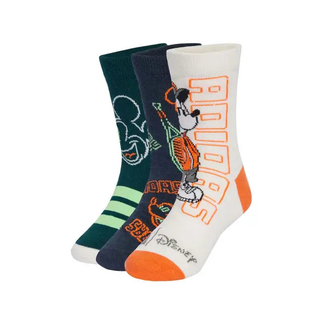 adidas Performance Kids Disney Mickey Mouse 3 Pair Crew Socks Άσπρο - Πράσινο JM1808 (adidas Performance)