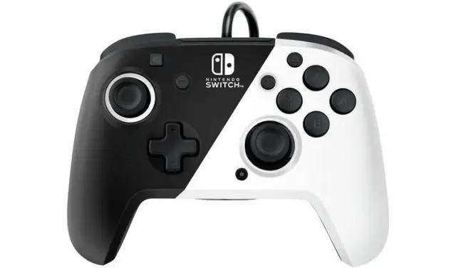 PDP Nintendo Switch Faceoff Deluxe Controller AND Audio - Black AND White - Nintendo Switch