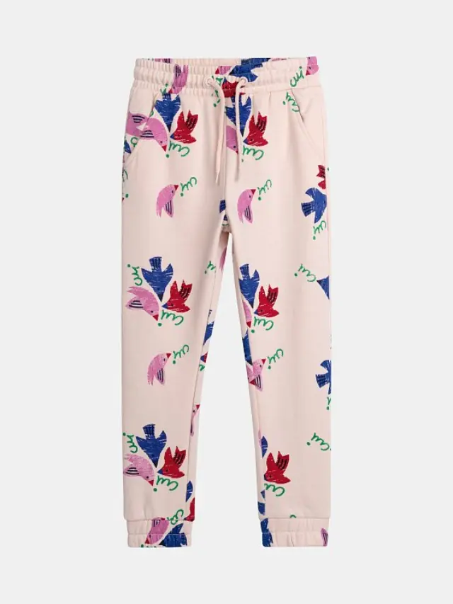 Παιδικό Παντελόνι Φόρμας για Κορίτσια Pink Birdie Pants ΛΕΥΚΟ