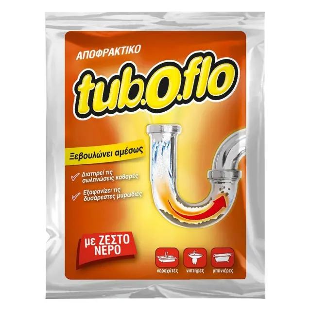 Tuboflo Αποφρακτικό με Ζεστό Νερό Σκόνη 60gr
