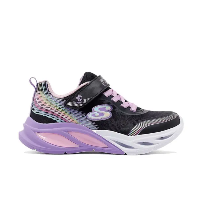 Skechers Cosmic Glow Rainbow (PSV) (303709L-BKMT) - Μαύρο-Ροζ - 34