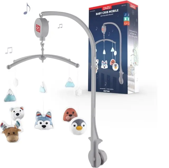 Zazu Kids Μουσικό Περιστρεφόμενο Artic ZA-CRIB-01 2