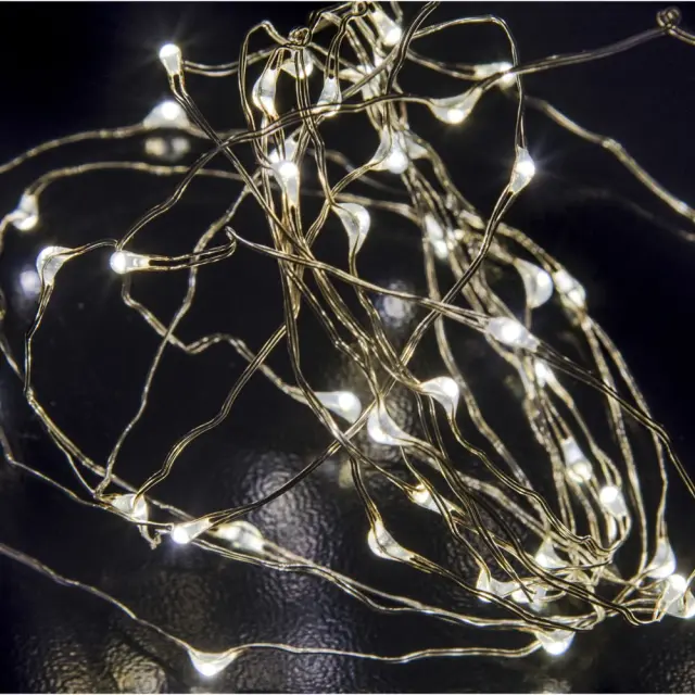 100 microled ασημί/λευκό σταθερό εσωτερικού + εξωτερικού χώρου 1000cm Iliadis 73506