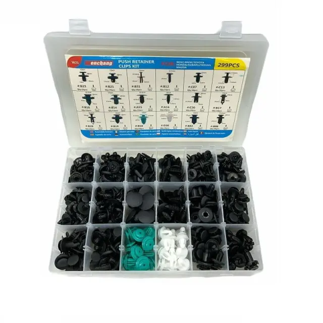 Rchang Πλαστικά κλίπς αυτοκινήτου Universal 299τμχ - Push Retainer Clips Kit 101293 2