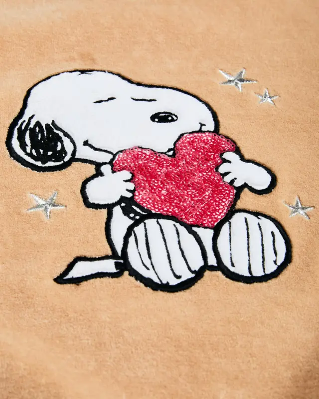 Σετ βελουτέ Snoopy με κέντημα 3