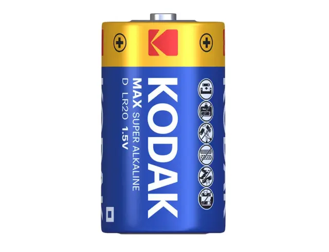 Αλκαλικές μπαταρίες Kodak MAX SUPER - D - 1.5V - 2 Τεμάχια1001566 3
