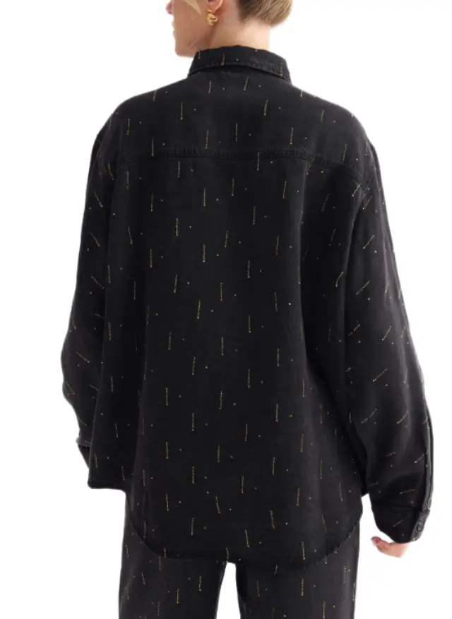 Attrattivo γυναικείο πουκάμισο oversized με στρας 9923761-1 2