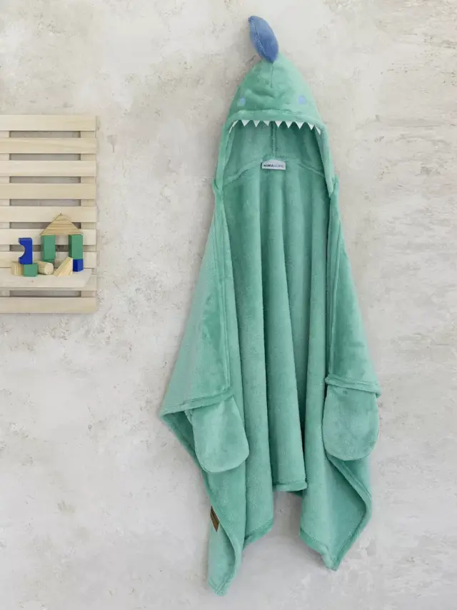 Κάπα με κουκούλα Sharky Κάπα 70x120 Μπλε