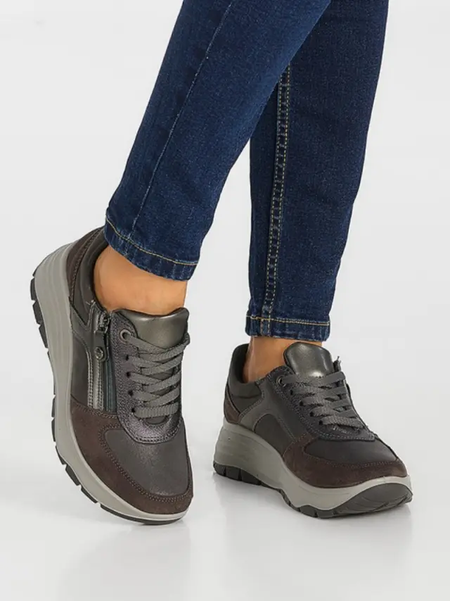 Imac Sneakers Γυναικείο δέρμα Γκρί IMA/856870 GRIGIO - 36 2
