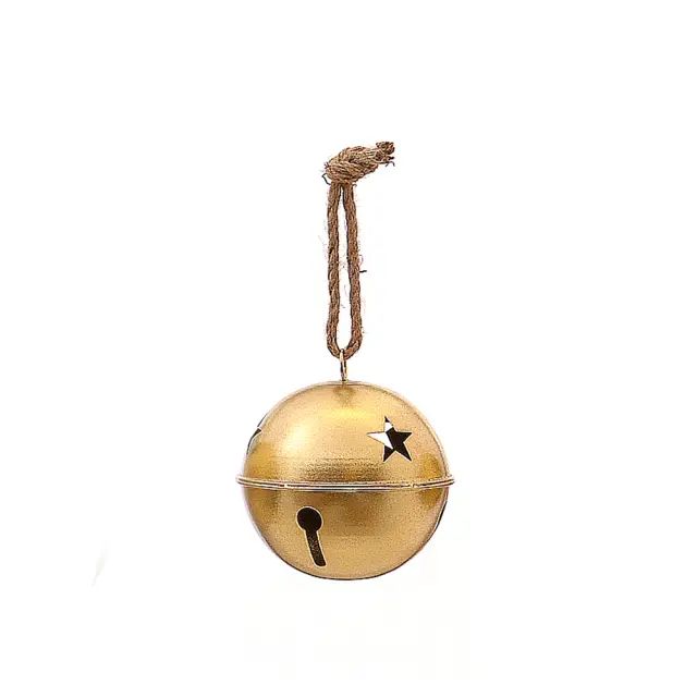 Μπάλα κουδούνι χρυσή μεταλλική 17cm Vetur 16808