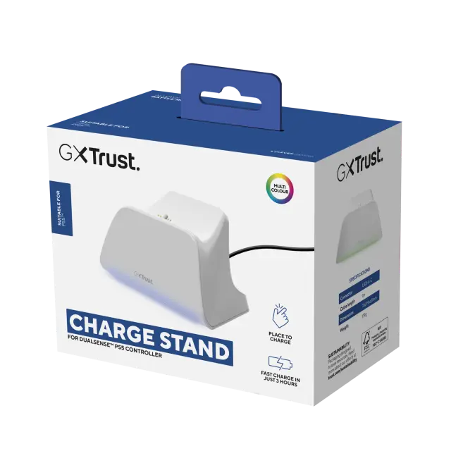 Trust - GXT255W PS5 Charge Stand - White - PlayStation 5
