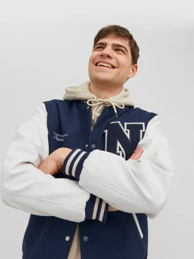 JORCOLLEGE WOOL BLEND BOMBER NOOS total eclipse - L 3