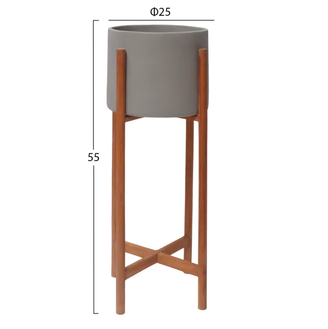 ΓΛΑΣΤΡΑ ΕΣΩΤ.ΧΩΡΟΥ FB94684.03S FIBER CEMENT ΧΡΩΜΑ ΓΚΡΙ--ΒΑΣΗ TEAK Φ25x55Υ 2