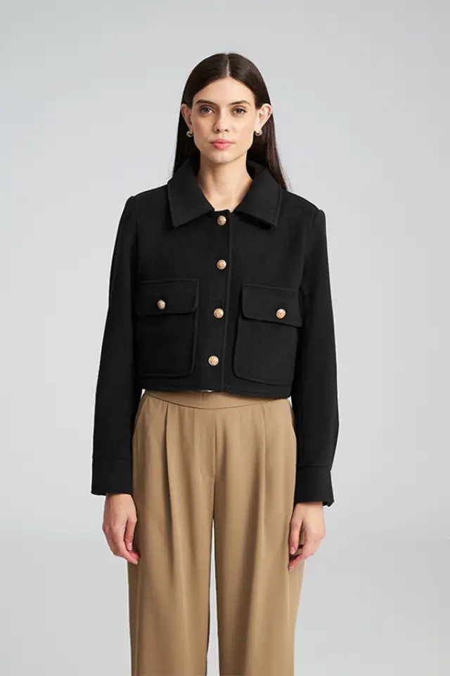 Κοντό jacket με χρυσά κουμπιά TUNIC - XS