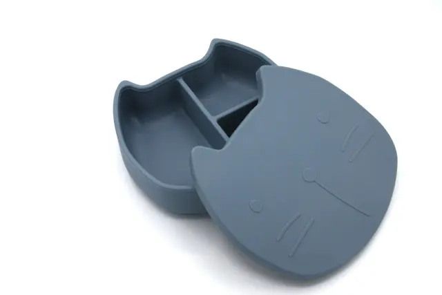 Φαγητοδοχείο Σιλικόνης Smokey Blue (380ml) - The Cotton Cloud