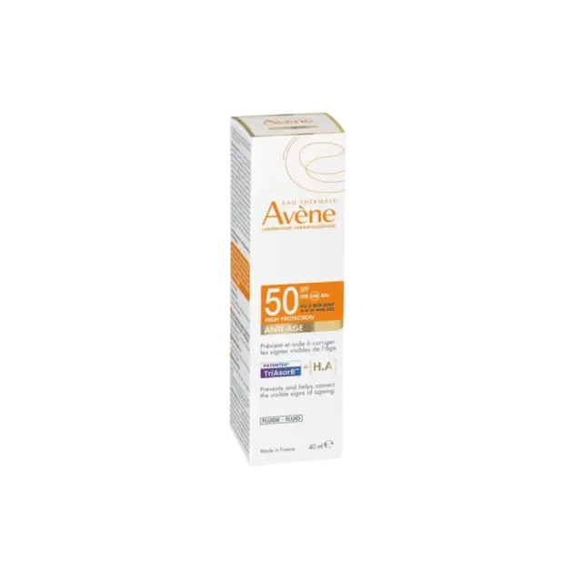 Avene Anti-Aging Fluid Αντηλιακό Προσώπου Αντιγήρανσης με TriAsorB™ για Ευαίσθητες Επιδερμίδες SPF50+