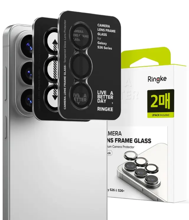 Προστασία Κάμερας με Πλαίσιο Ringke για Samsung SM-S942 Galaxy S26 SM-S947 Galaxy S26+ Μαύρο 2 Τεμαχίων