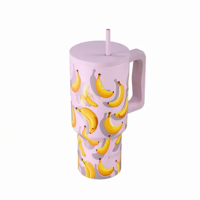 Estia Θερμός Straw Tumbler Xl Save The Aegean 900Ml Banana Mood 2