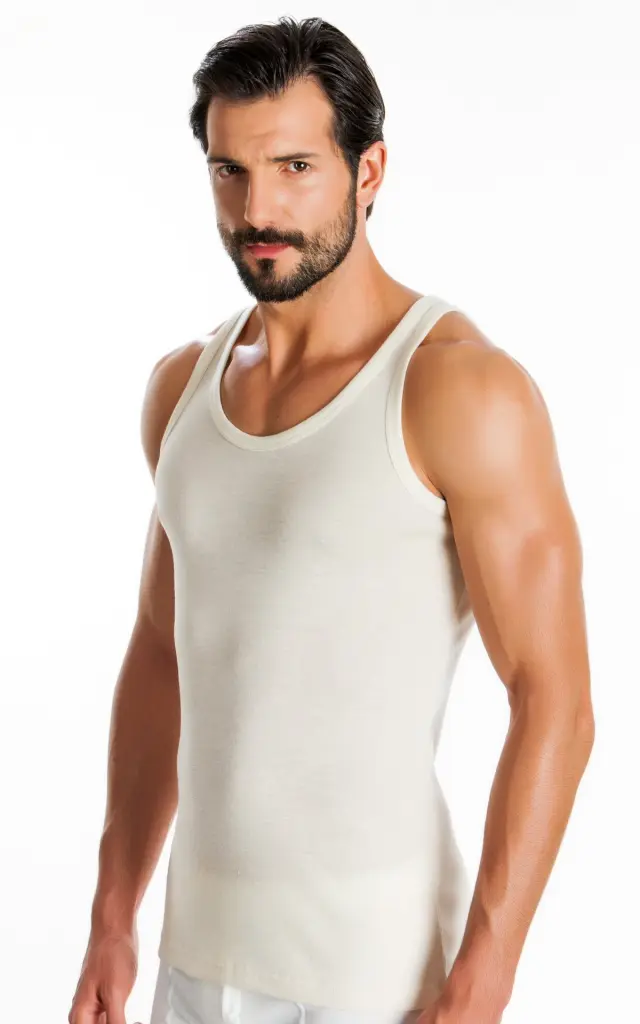 Classic Ανδρική Αμάνικη Φανέλα Merino Μάλλινη Minerva - Μαύρο - L