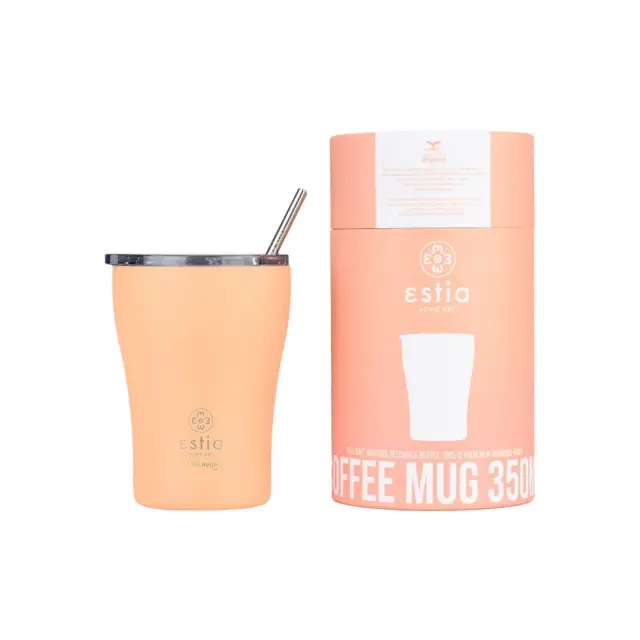 Estia Θερμός Coffee Mug Save The Aegean 350Ml Peach Fuzz
