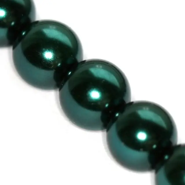 Χάντρα Glass Pearl Emerald Ø12mm ~70τεμ