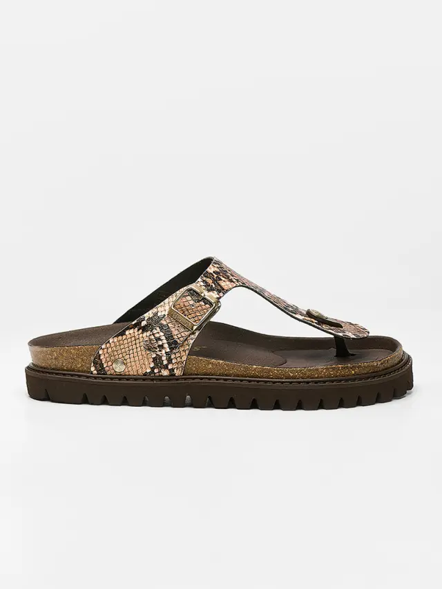 Genuins Πέδιλα Γυναικείο Vegan Peta Prints GEN/ROSAS LUX G106509 S/BROWN 3