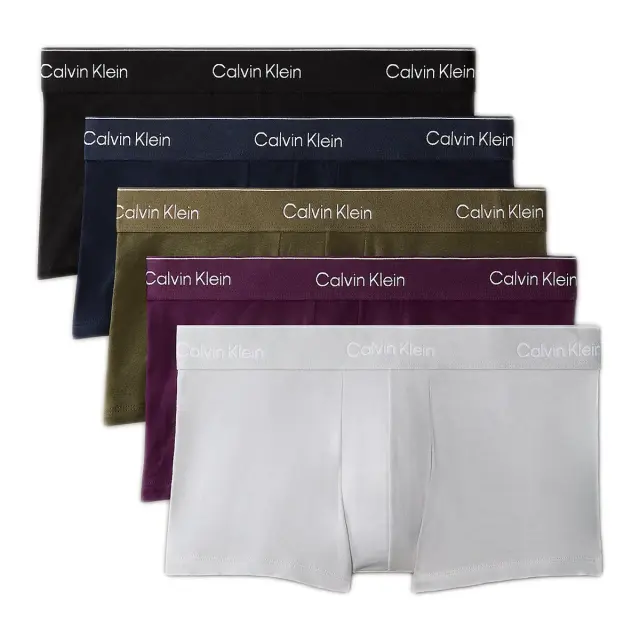Calvin Klein Ανδρικό Boxer Low Rise Trunk - Πεντάδα, Χρώμα Black-Harbor Mist-Dark Purple-Dark