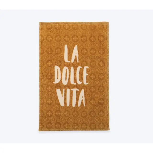 Nef-Nef Homeware Ποτηρόπανο La Dolce Vita Βελουτέ 40x60 Mustard