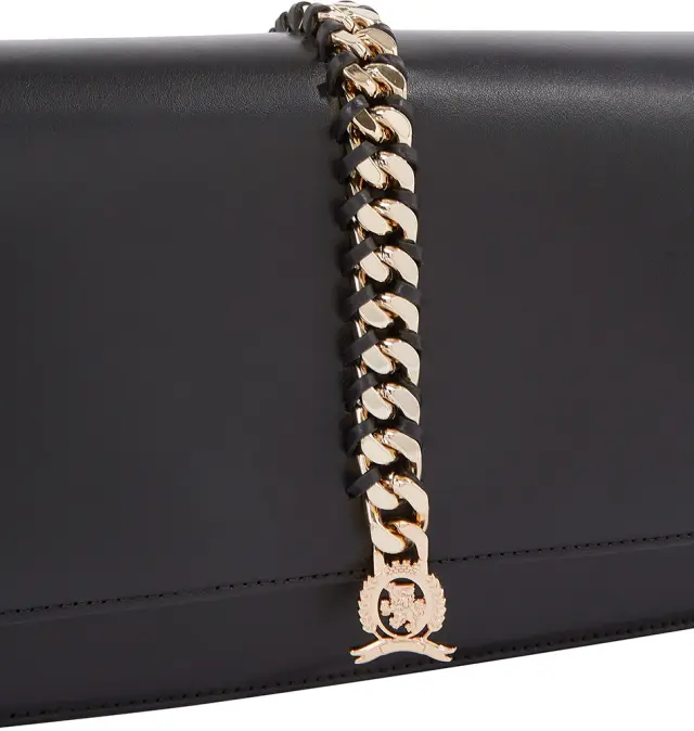 Τσάντα TOMMY HILFIGER Chain Leather Shoulder Bag 16459 Μαύρο 3