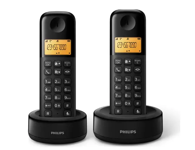Ασύρματο τηλέφωνο Philips D1602B/01 Dual με λειτουργία handsfree 8517110000000000