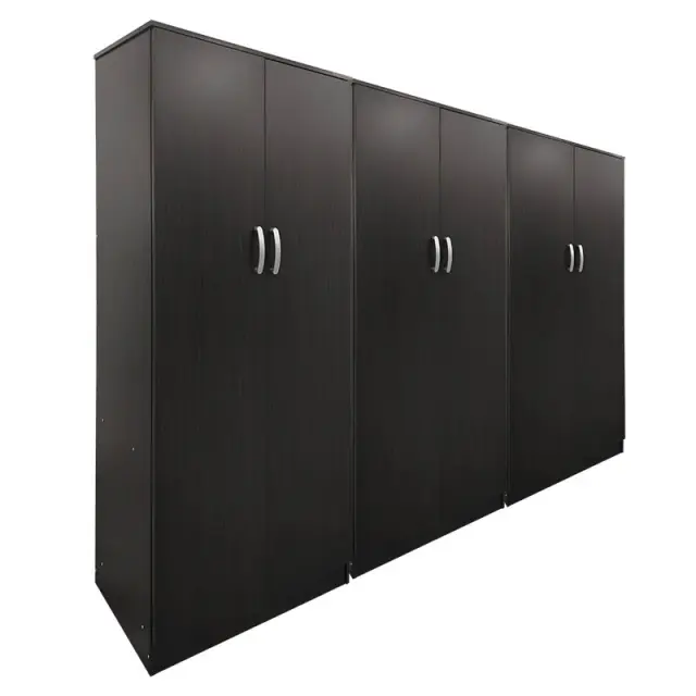 Ντουλάπα εξάφυλλη Athos pakoworld wenge 240x42x180εκ 2