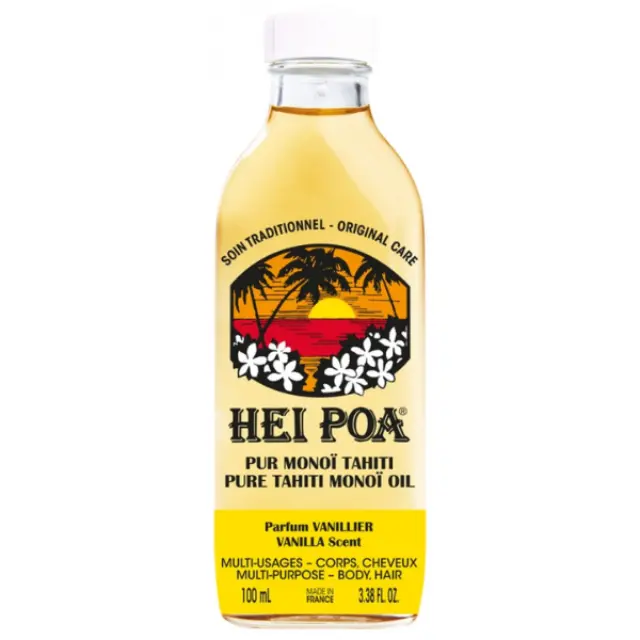 Hei Poa Pure Tahiti Monoi Oil Vanilla Scent Λάδι Ενυδάτωσης Σώματος & Μαλλιών με Άρωμα Βανίλια, 100ml