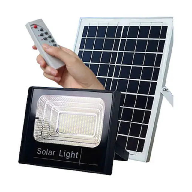 Jortan Στεγανός Ηλιακός Προβολέας LED 300W Ψυχρό Λευκό 6500K με Φωτοκύτταρο και Τηλεχειριστήριο IP66 JT-91001-YY300W