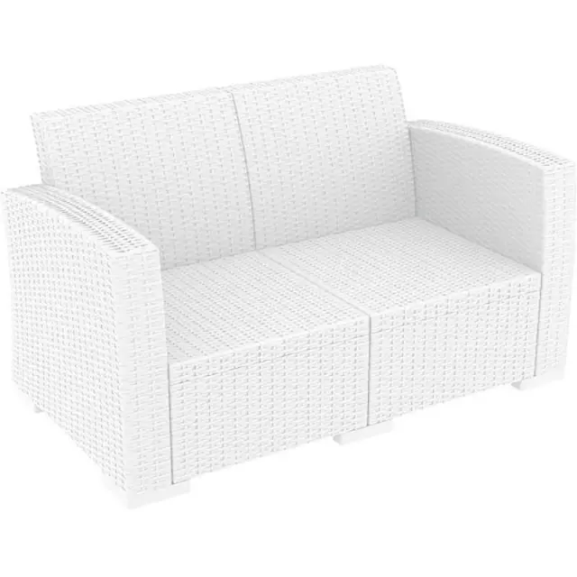 Καναπές Διθέσιος MONACO Λευκό PP 140x79x79cm