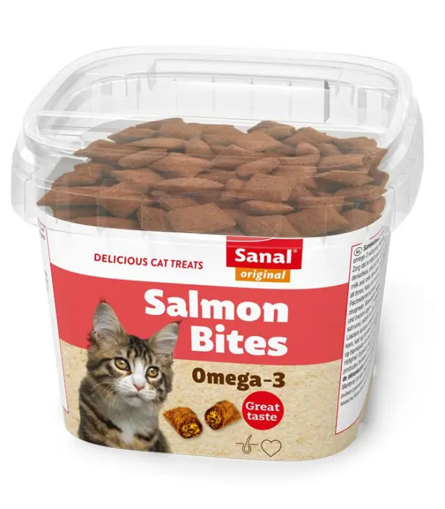 Sanal Λιχουδιά Γάτας Μπουκιές Σολομού 75gr