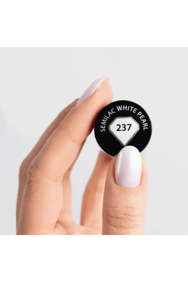 Semilac Ημιμόνιμο Βερνίκι 237 White Pearl 7ml 3