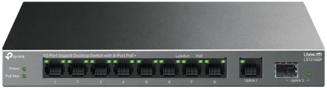 TP-Link LiteWave 10-Port Gigabit Desktop Switch with 8-Port PoE+