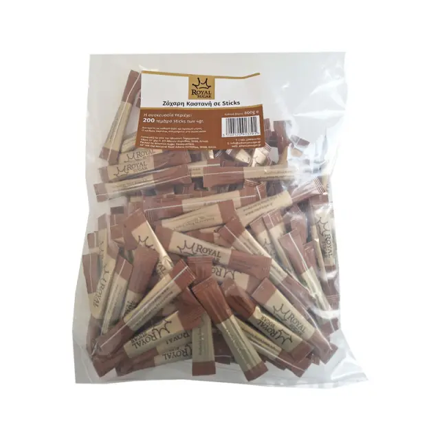 Ζάχαρη Καστανή Royal σε Sticks - 200 τεμάχια