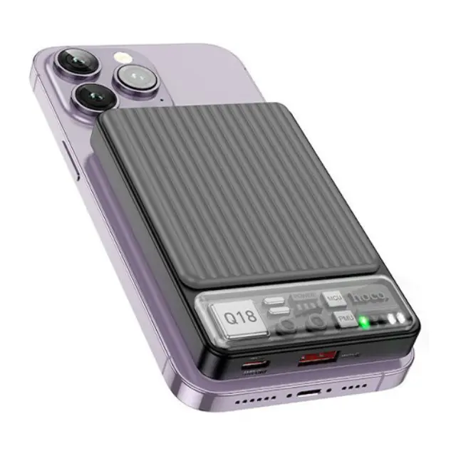 Hoco Q18 MagSafe Power Bank 10000mAh 22.5W με Θύρα USB-A και Θύρα USB-C Power Delivery Μαύρο 3