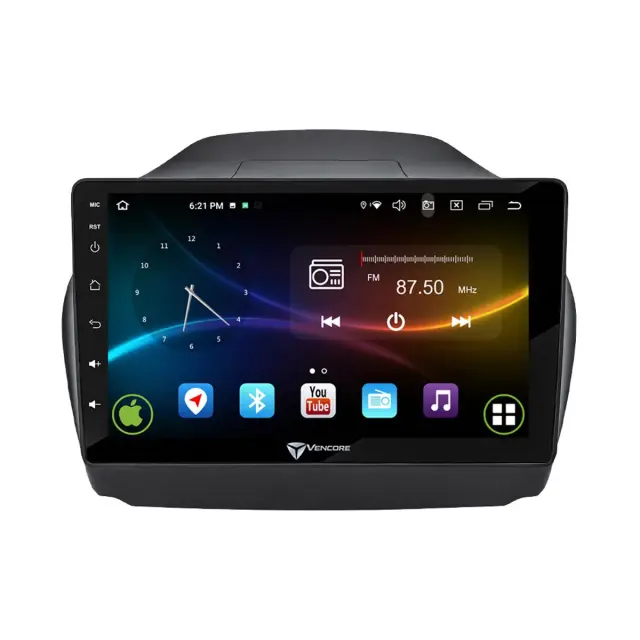 VenCore Οθόνη Multimedia Android 15 10" 9109A MTK6762 Octa-Core 2GB/32GB IPS με Πρόσοψη, CarPlay, Android Auto και Υποστήριξη Κάμερας Οπισθοπορείας AHD για Hyundai IX35 Auto A/C 2010-2015 – Μαύρη (3236-10008-0029B) 2
