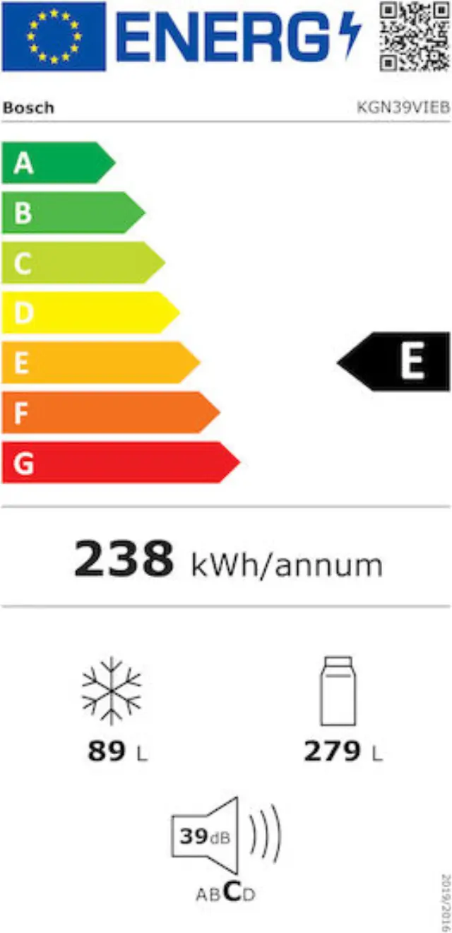Bosch Ψυγειοκαταψύκτης 368lt Total NoFrost Υ203xΠ60xΒ66εκ. Γκρι KGN39VIEB 2