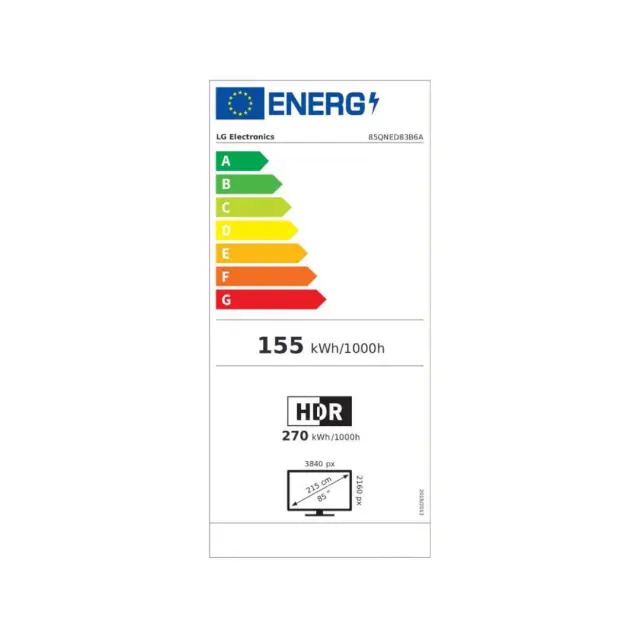ΤΗΛΕΟΡΑΣΗ 85'' QNED EVO 85QNED83B6A Mini LED 144Hz LG