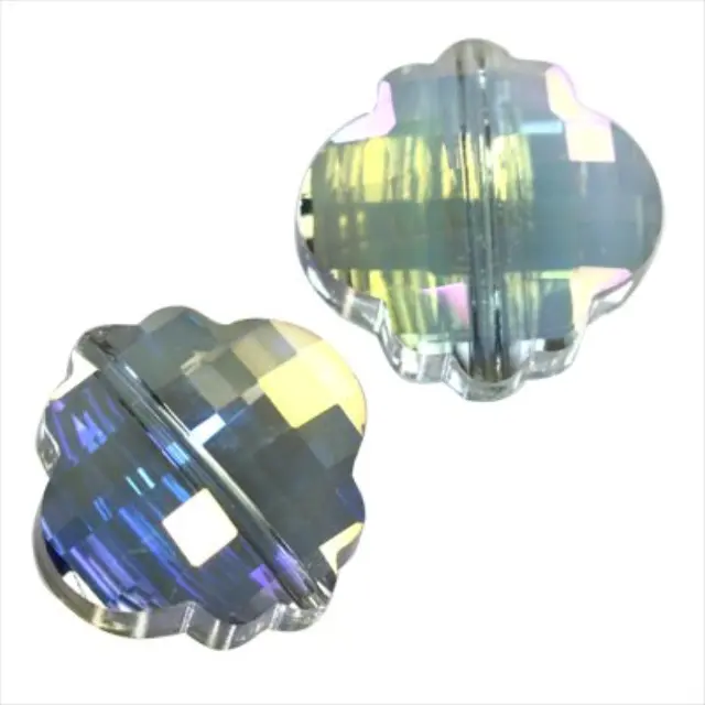Χάντρα Γυάλινη Silver Shade AB - Cloudlet 18mm - 5τεμ